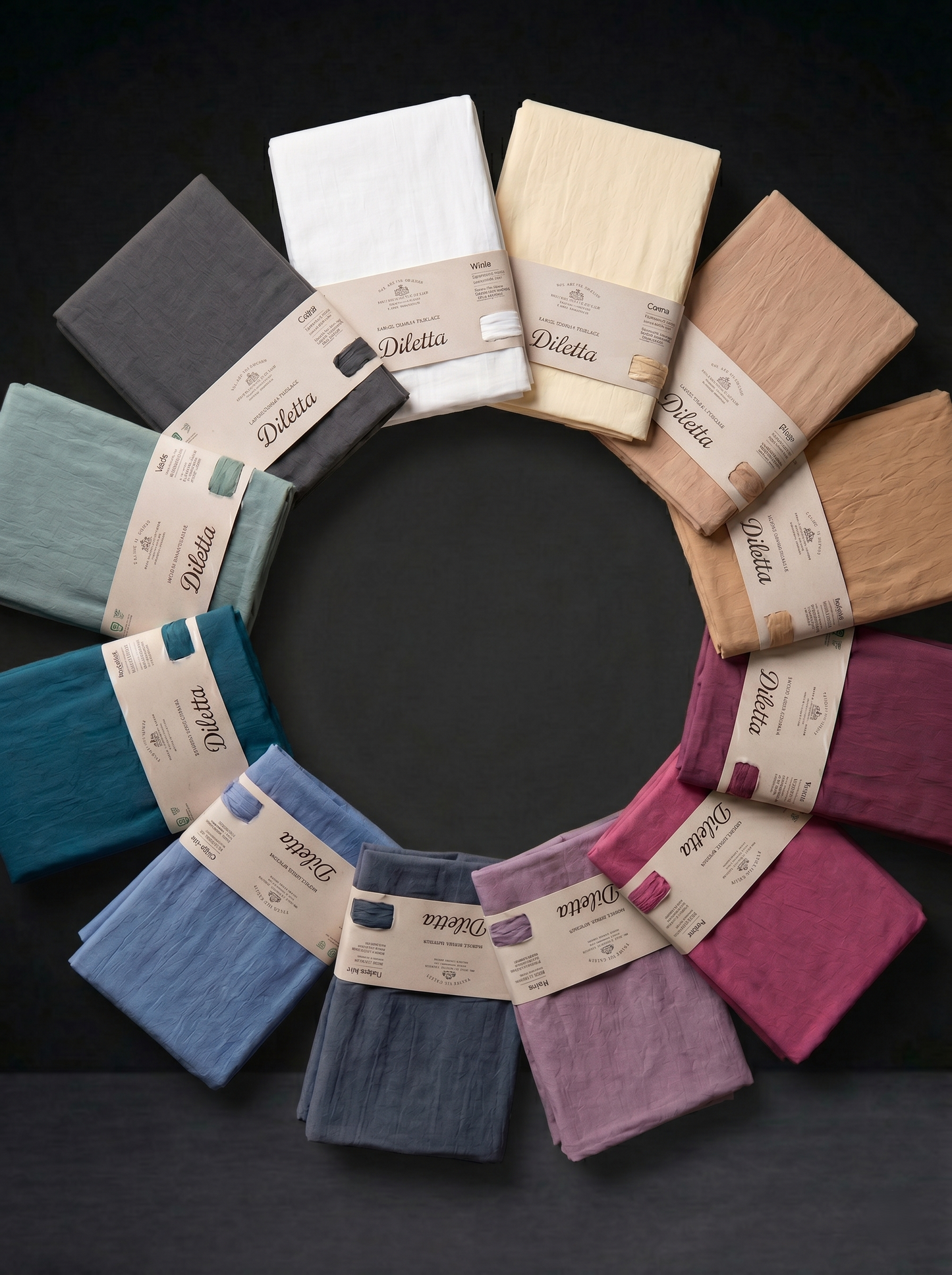 Completo Letto Matrimoniale 100% Cotone Tinta Unita – Linea Diletta