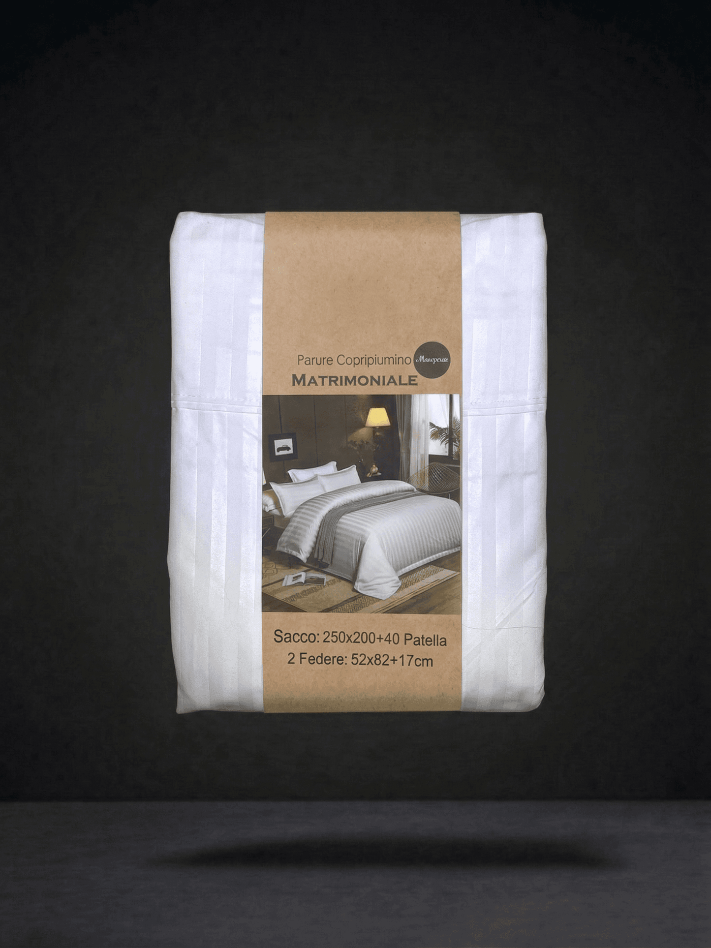 White double duvet cover set with a soft, manopesca effect from Home Sweet Home bedding collection.