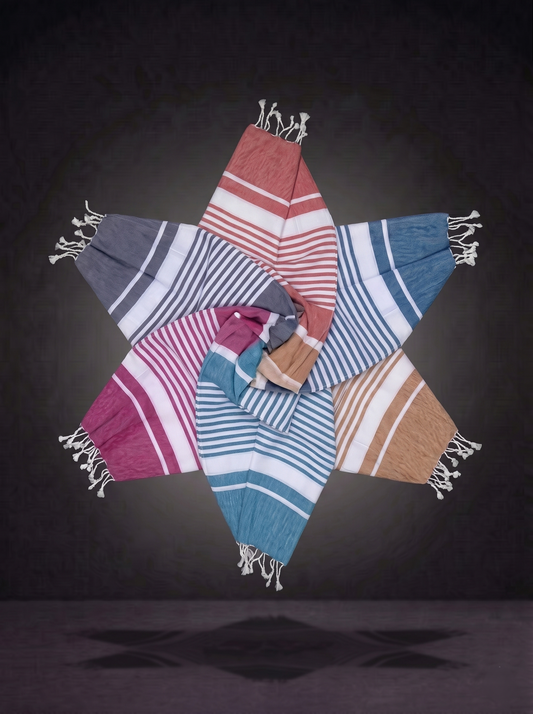 Telo Mare Fouta in Cotone Bicolore – Aruba