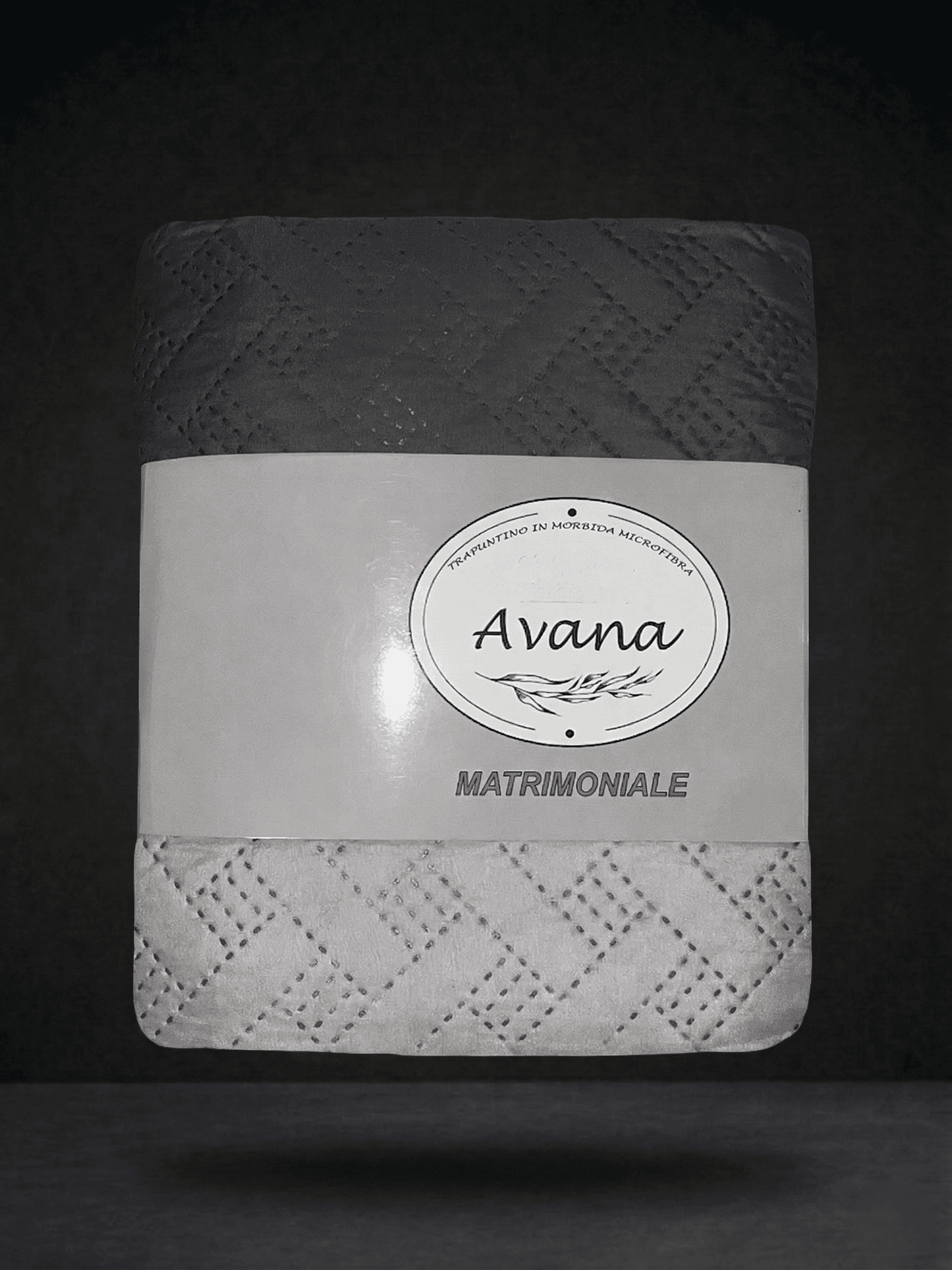 Sonno velato bicolore trapuntino matrimoniale in microfibra grigio chiaro e scuro, lightweight bedding for comfortable sleep.