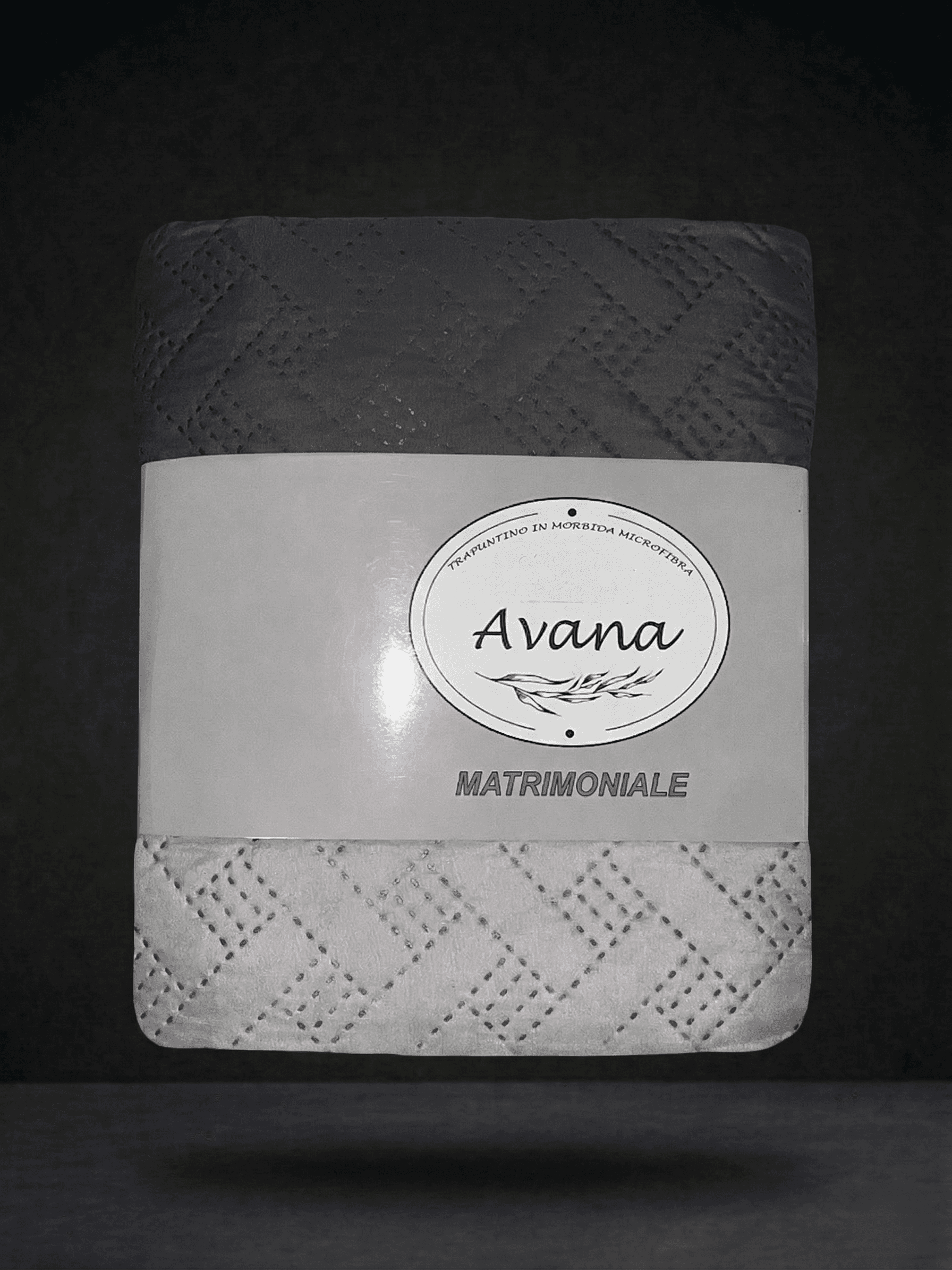 Sonno velato bicolore trapuntino matrimoniale in microfibra grigio chiaro e scuro, lightweight bedding for comfortable sleep.