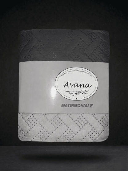 Sonno velato bicolore trapuntino matrimoniale in microfibra grigio chiaro e scuro, lightweight bedding for comfortable sleep.