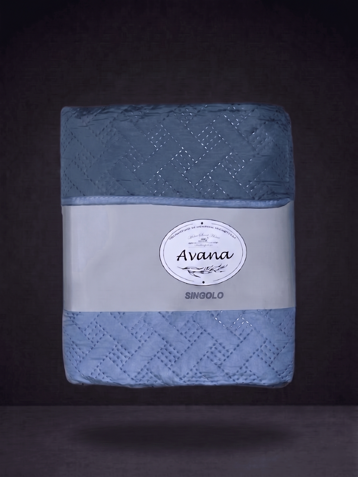 Two-Tone Microfiber Quilted Bedspread - Double