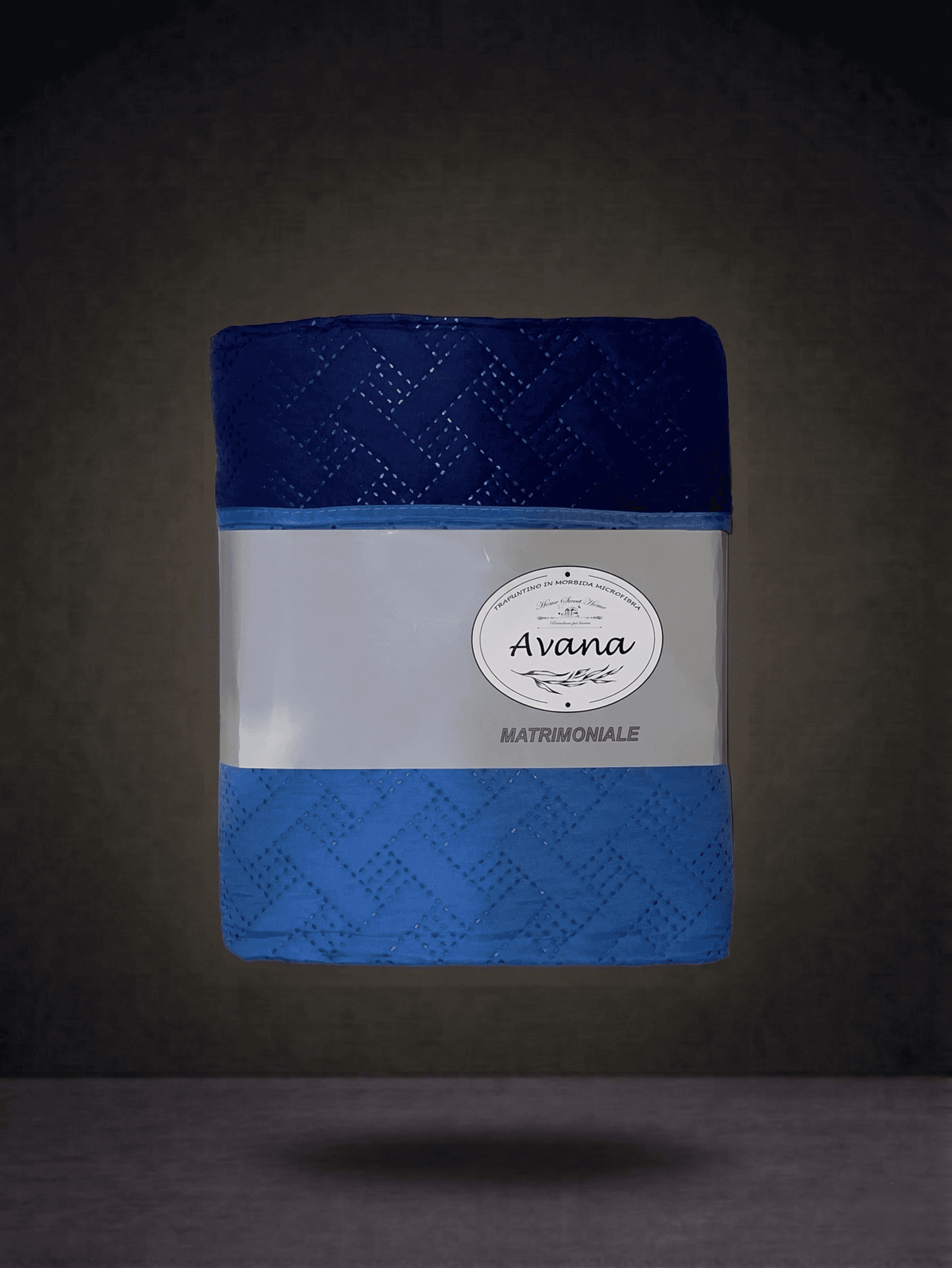 Two-Tone Microfiber Quilted Bedspread - Double