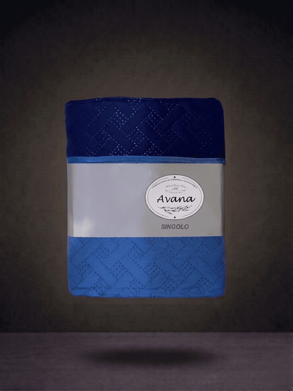 Two-Tone Microfiber Quilted Bedspread - Double