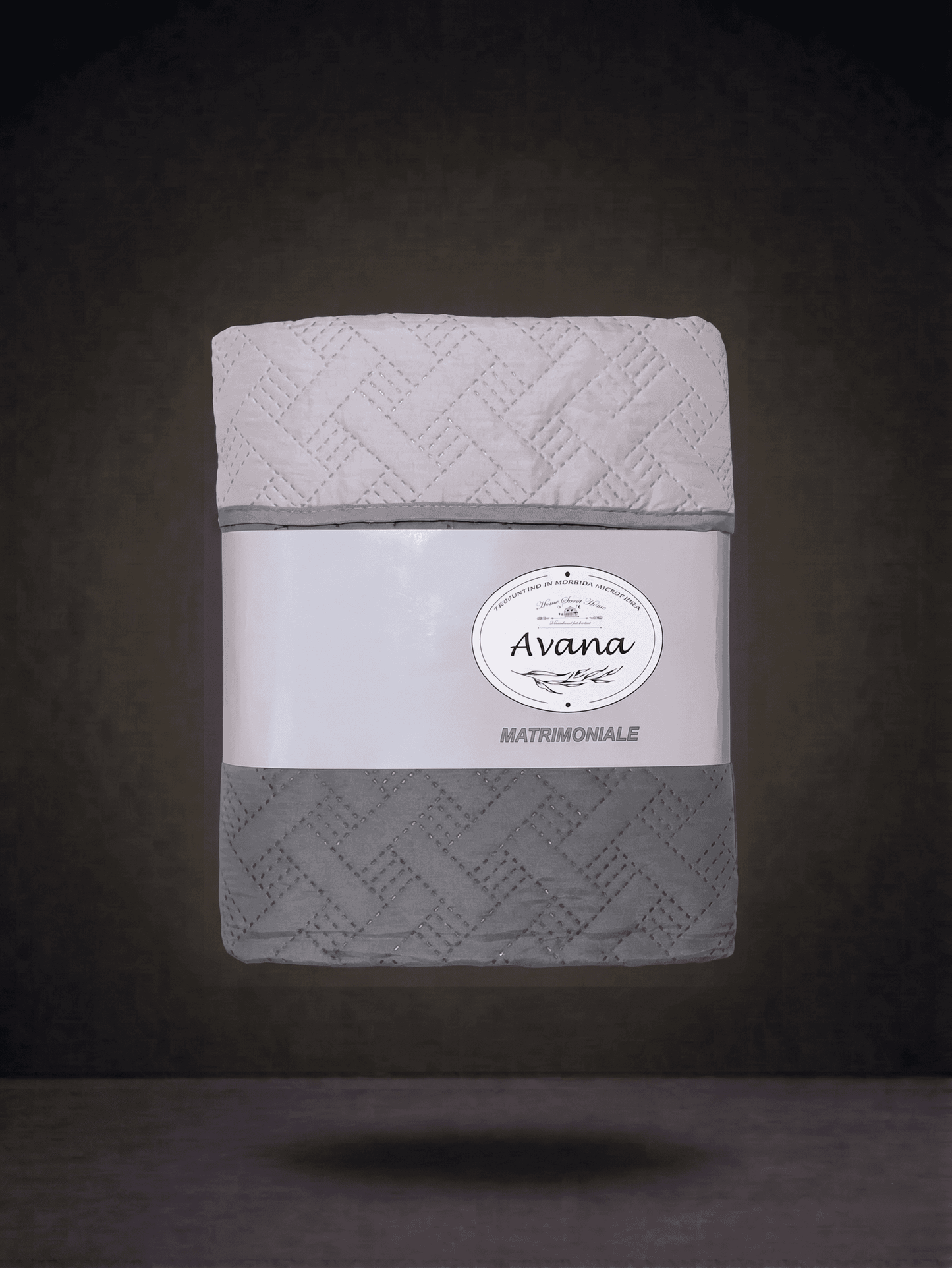 Two-Tone Microfiber Quilted Bedspread - Double